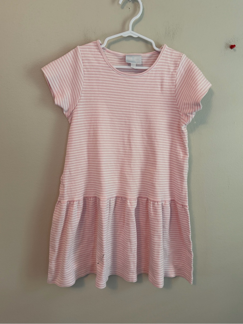 Little English Pink Striped Short Sleeve Dress
